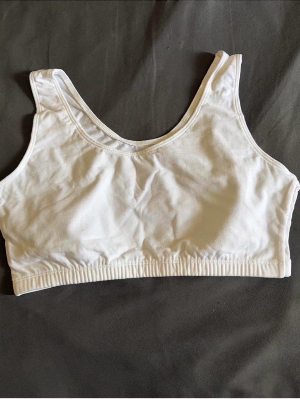 Fruit of the Loom White Seamless Cotton Sports Bralette